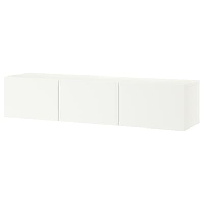 BESTÅ Moble de TV+portes, blanc/Lappviken blanc, 180x42x38 cm