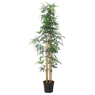 FEJKA Artificial potted plant, in/outdoor bamboo, 23 cm