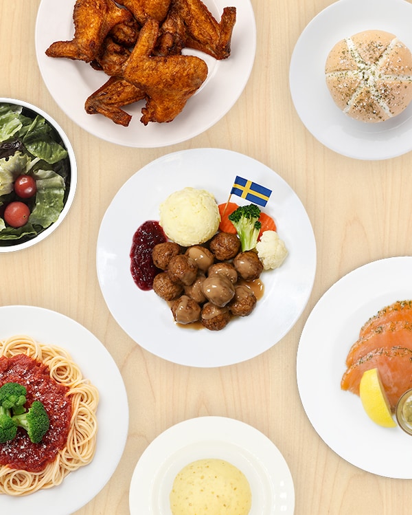 Food menu in IKEA restaurant