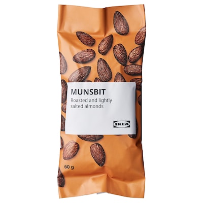 MUNSBIT Pražené mandle, mierne solené, 60 g