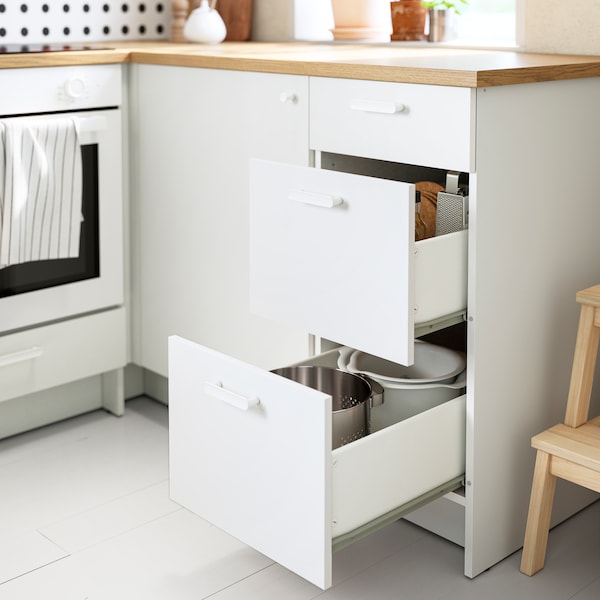 A white KNOXHULT base cabinet with drawers