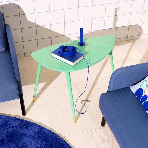 A light green LÖVBACKEN side table
