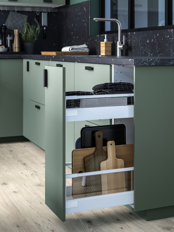 A glass MAXIMERA add-on side for drawer, medium